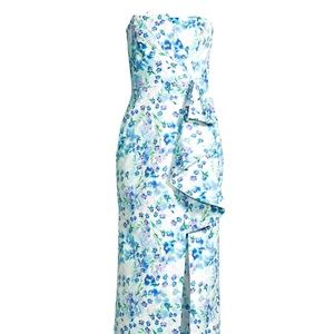 Parker Black Roberta Strapless Floral Dress (NEW WITH TAGS)